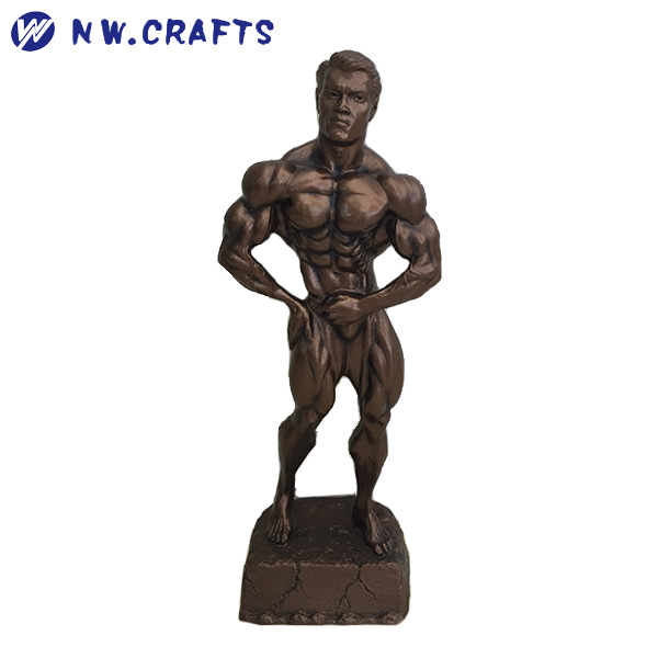 Polyresin bodybuilding fitness trophy