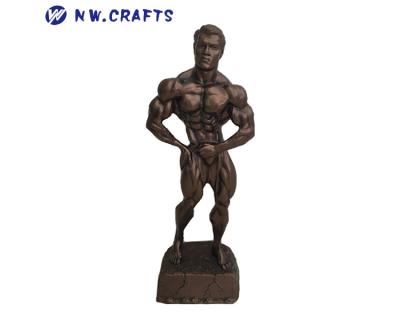 Polyresin bodybuilding fitness trophy